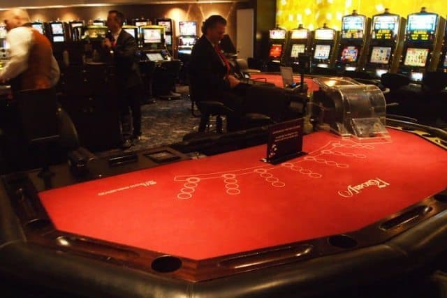 The Holland Casino, where fliers can try their luck at popular casino games.