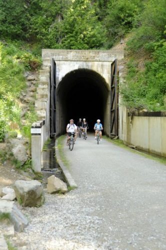 A bike path in Wallace.