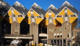 The Cube Houses are famous in Rotterdam, built in the 1970s designed to resemble trees. Max Hartshorne photos.