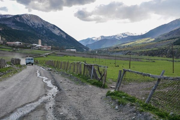 Zhabeshi, last village on the Enguri valley.