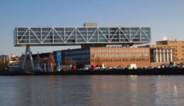 Sticking out over the river is the Unilever building, another star in a city full of dramatic buildings.