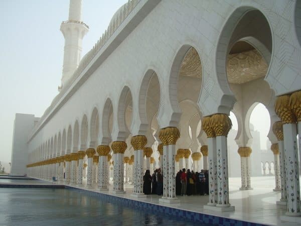 The gleaming city of Abu Dhabi, in the United Arab Emirates.