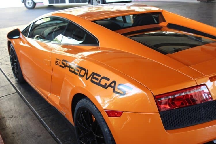 You can jump in and race this Lamborghini at SpeedVegas!