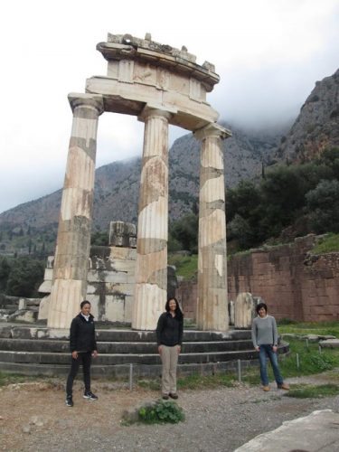 Ancient columns in Olympia.