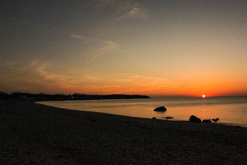 Southold Town Beach at sunset