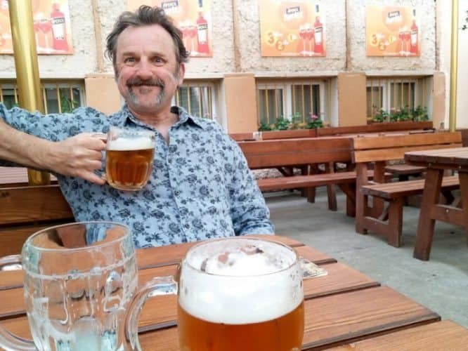 Pilsner For Two in Prague--Find a Tankovna! 9 John Allen in Prague.