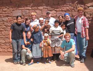 Our group with our host family