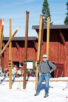 Longboards are a lot longer than modern skis, and since they have no edges, skiers can't turn or stop.