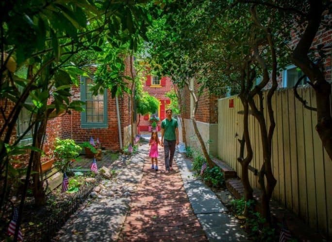 Elfreth’s Alley, A glimpse into 18th-century homes on the nation’s oldest residential street.