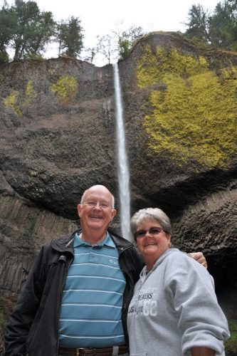 Latourell Falls one of many scenic waterfalls in and around Portland, Oregon.