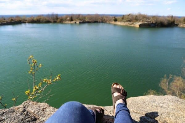 View from the quarry at Halibut State Park, Rockport. 