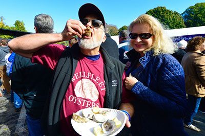 Longtime Festival attendee, David Mudd and his wife depends on oysters for their weekend fun (hint, hint). 