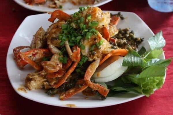 Crab and pepper. Kep, Cambodia