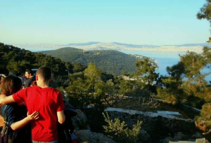 View from the top of Buyukada, Istanbul.