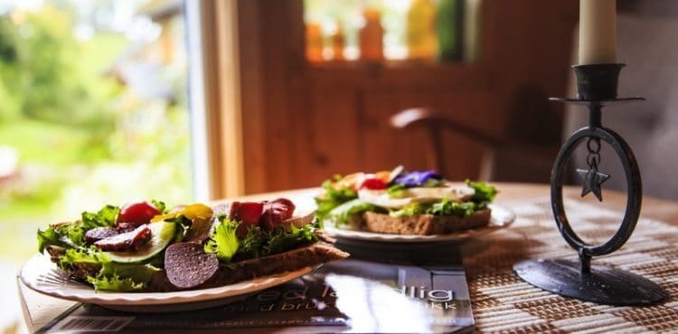 The game served on 5-grain bread at the upstairs restaurant of Gulburet Dairy Farm.