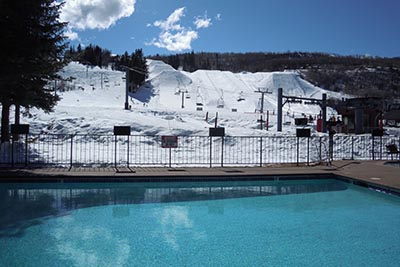 View from the pool and hot tub Inn At Aspen