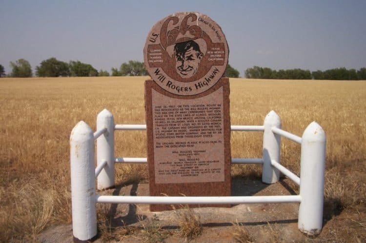 America's Highway, Route 66--Cowboys and Cadillacs 6 Will Rogers Memorial along Route 66.