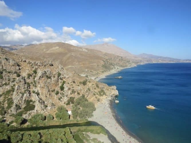 Kourtaliotiko Gorge at Moni beach in Crete. goddess pilgrimage