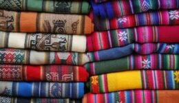 In the Jujuy desert, the hues and textures of the rolling landscape are phenomena of geology and the elements. Brighter yet are the colors of the region’s llama and alpaca wool textiles, often sold at local markets. Photograph by Yadid Levy/Anzenberger/Redux Pictures