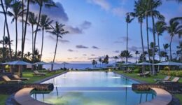 Pool at the Travaasa Hana resort in Hana, Maui Hawaii.