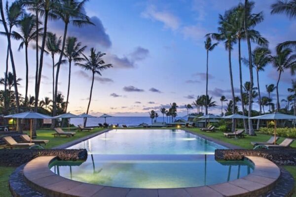Pool at the Travaasa Hana resort in Hana, Maui Hawaii.