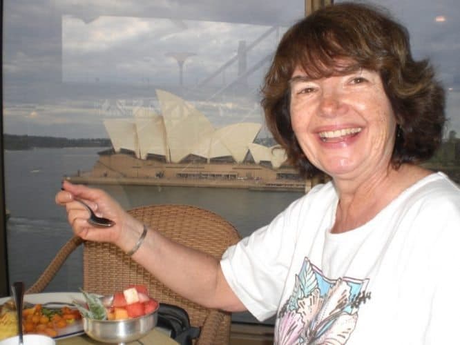 Kamila at the Sydney Opera House in Australia.