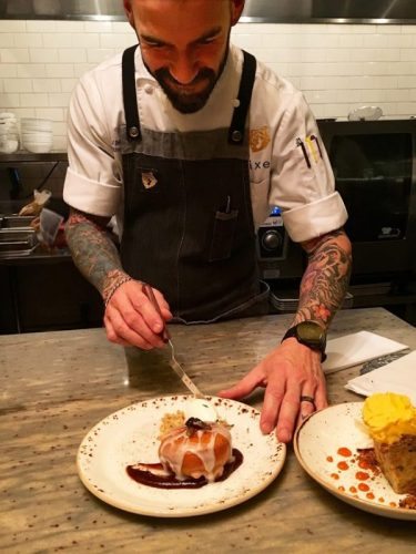 Chef James Robert at Fixe restaurant, in Austin.