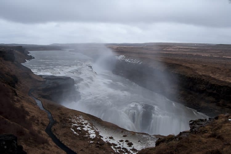 Gullfoss Falls in Iceland.