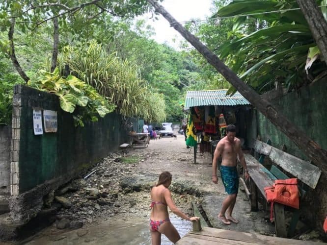 Many vendors sell at the Blue Lagoon and the waters are open for people to swim as they please