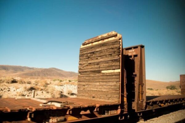 Nevada passing train