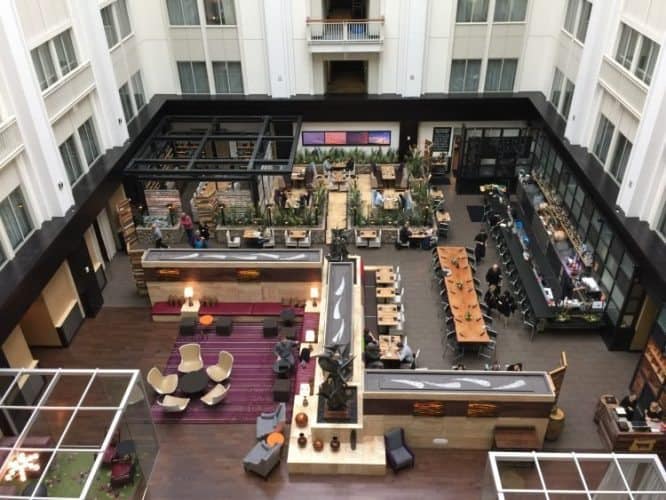 Eating Portland, from Doughnuts to Coffee 7 The lobby of The Nines Hotel in downtown Portland, Oregon.