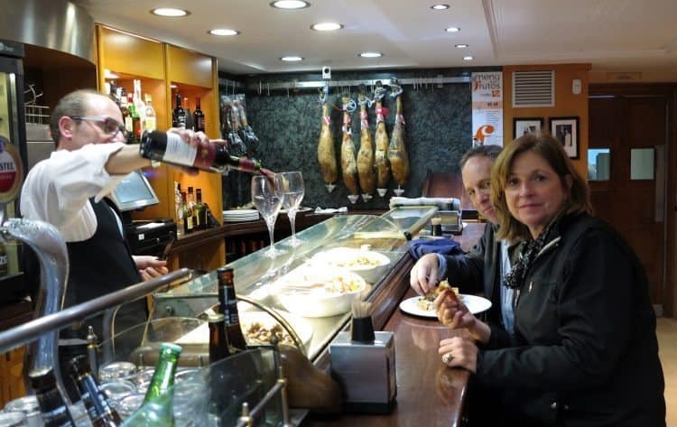 Late afternoon tapas in Segovia is how people like to eat.