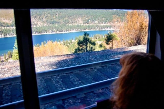 out the window Out the window, endless views of countryside on the California Zephyr.