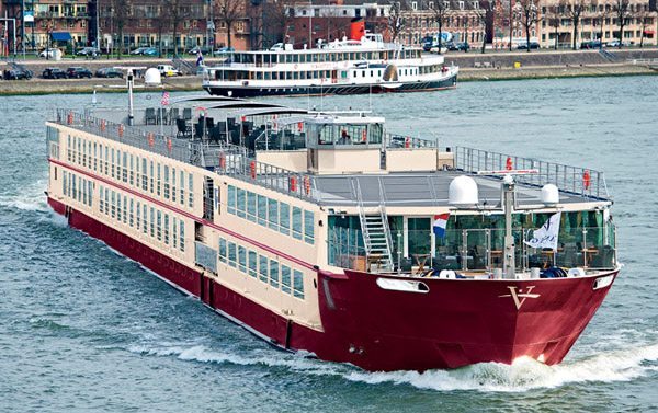 The River Venture, one of the many river cruise ships that have single occupancy cabins, operated by Vantage Travel.