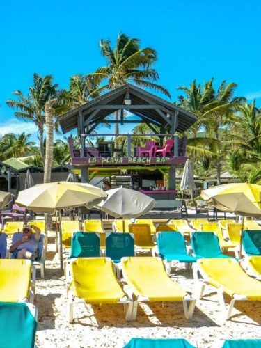 One of many beach bars on Orient Beach, St Martin.