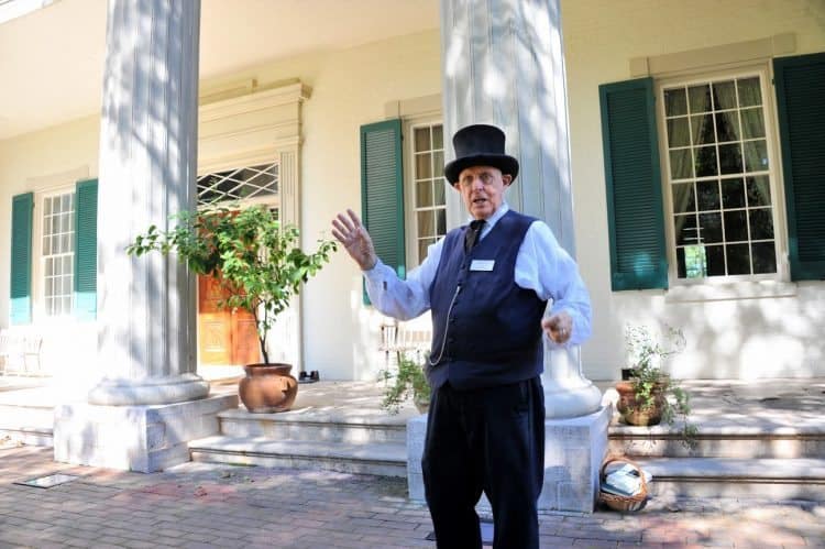 A docent at the Hermitage in Nashville.