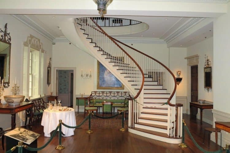 A highlight of Winterthur is the free standing staircase that was removed from a North Carolina plantation.   