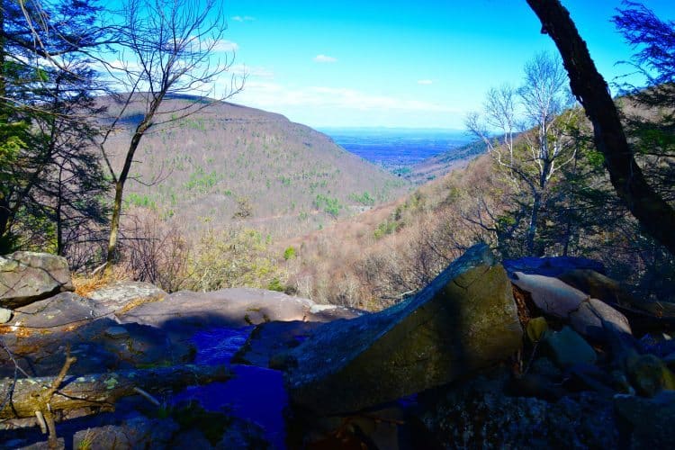 The clove is a distinctive feature or "cleft" in the Catskills. Hudson River School artist Asher Durant painted this scene from the same ledge that I stumbled upon while lost on KHP. Elevation: 3,655 ft