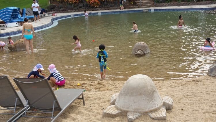 Enjoying the water in Hawaii, with the family.