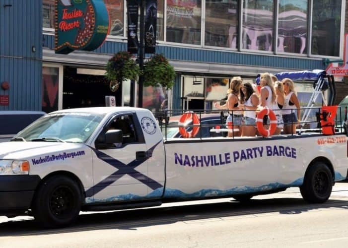 A party barge in Nashville. 