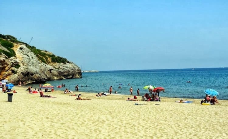 Garraf beach The small slice of tranquil beach in Garraf, Spain. Princy James photos.