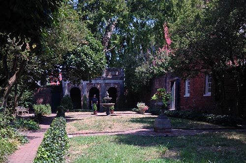 The Enchanted Garden at the Poe Museum in Richmond, Virginia.