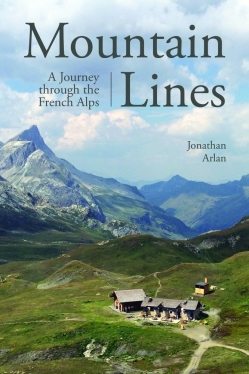 The book cover shows just one of the French Alps' beautiful picturesque scenes. 