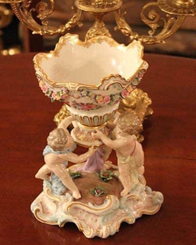 The original Meissen porcelain at the Mary Todd Lincoln House in Lexington Kentucky. 