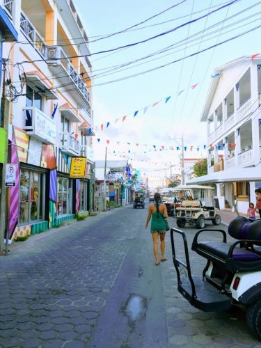 Walking the colorful streets of San Pedro, Ambergris Caye Belize