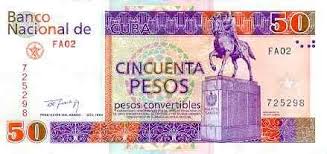 Cuba's convertible peso notes has monuments on them. 