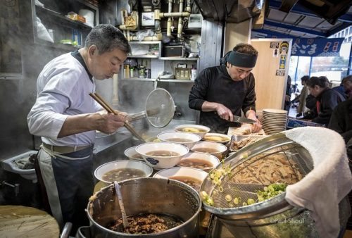 Ramen stall at the Tsukiji Fish Market