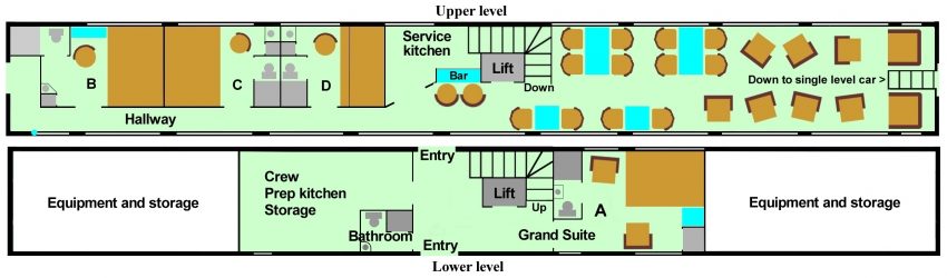 diagram of private train car