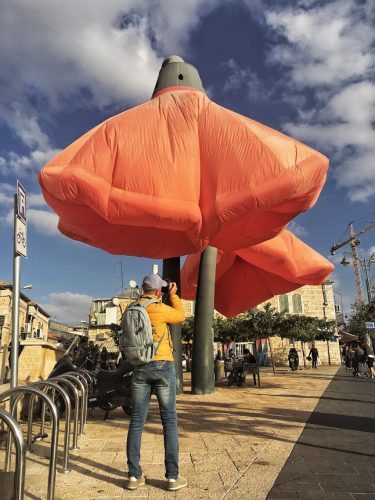 Modern art near the Machane Yehuda market.