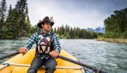 Brad Ludden on the river in Montana.